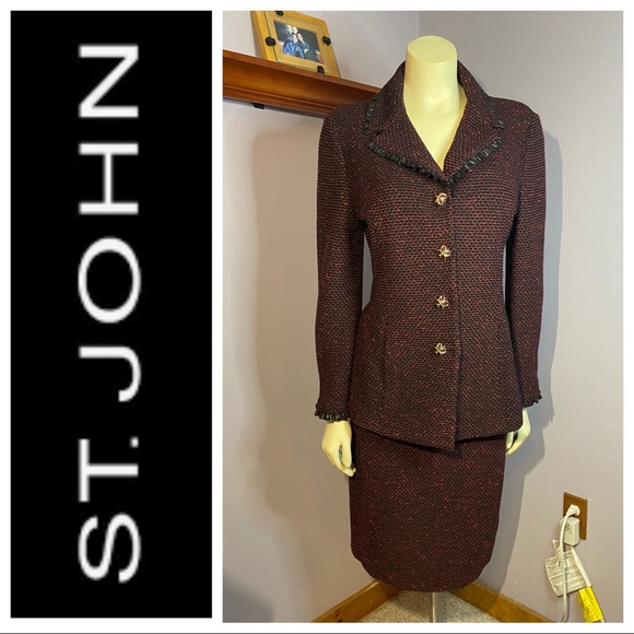 3-PC ST. JOHN COUTURE Skirt Set - Picture 1 of 9